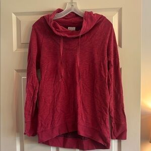 Columbia Red Cowl Neck Sweater Soft Knit